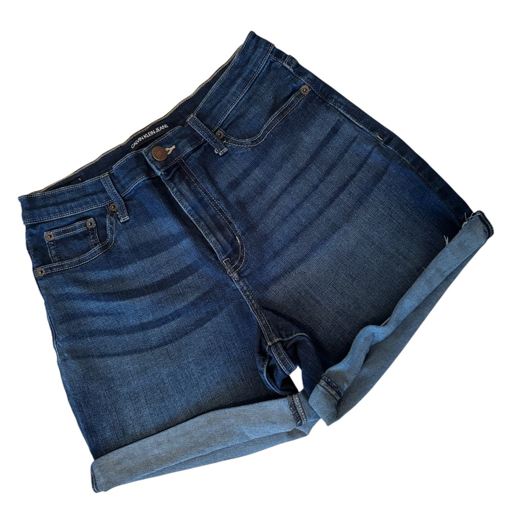 CALVIN KLEIN Cuffed Denim Jeans Shorts Size 4